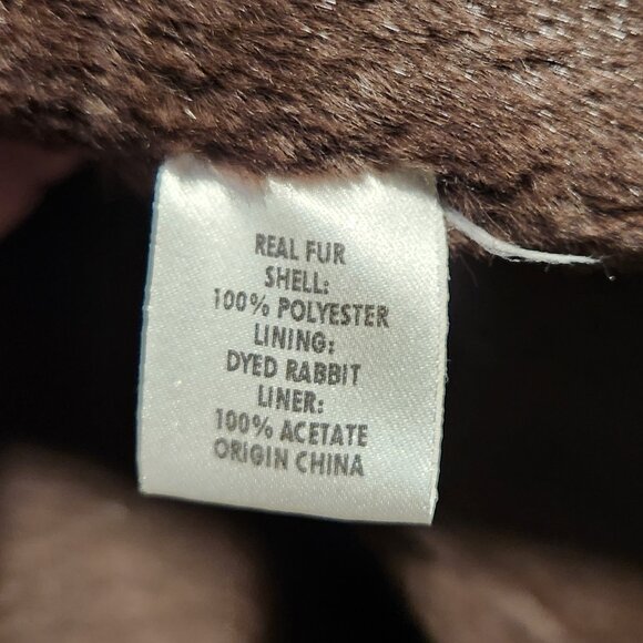 Fortuna Womens Large Hooded Jacket with Removable Fur Lining and Rex Rabbit Trim - Picture 6 of 12